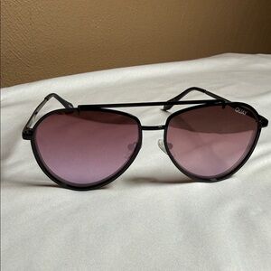 Quay Australia Black Aviator Sunglasses